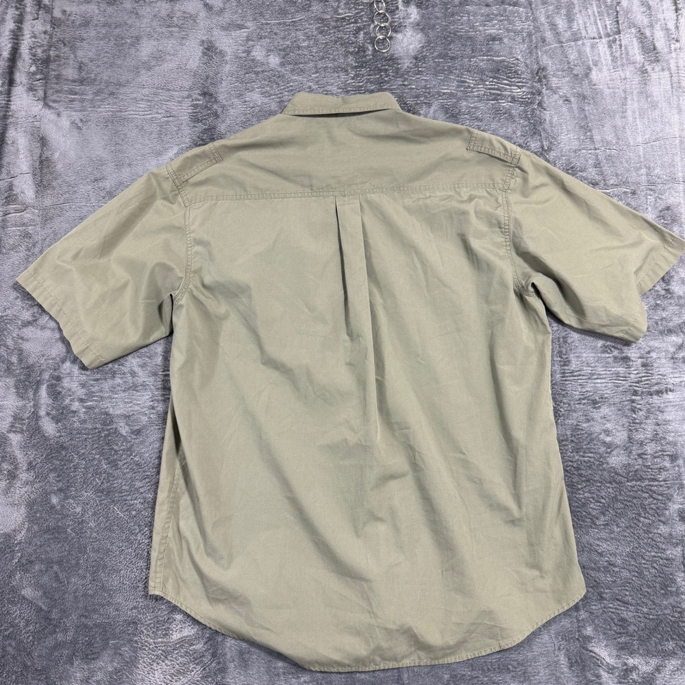 Woolrich Teton Utility Shirt Mens‎ Large Dill Green Short Sleeve 6210MW - Picture 6 of 10